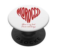 Cadeau Maroc dans Mon Coeur Toujours Amour Patriotique PopSockets PopGrip Adhésif