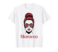 Cadeau Maroc Femme Style Drapeau Marocain Original Chic T-Shirt