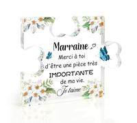 Cadeau Marraine Cadeau Saint Valentin pour Marraine Acrylique Cadeaux Anniversaire Bapteme Baptême Noel Fete des Meres Paques Un Cadeaux De Ma Filleule Fils