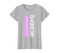 Cadeau Marraine d'amour Baptême Noël Anniversaire Original T-Shirt, Femme, Gris Chiné, XL