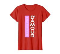 Cadeau Marraine d'amour Baptême Noël Anniversaire Original T-Shirt, Femme, Rouge, XS