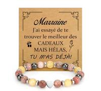 Cadeau Marraine Noel Anniversaire Bracelet Marraine Cadeau Parrain Marraine Bapteme Bracelet Pierre Naturelle Annonce Marraine Demande Marraine Veux Tu Etre Ma Marraine Cadeaux Noel Personnalisé