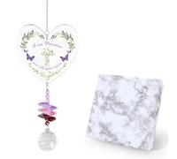 Cadeau Marraine Pendentif en Cristal Acrylique avec Coffret Cadeaux Saint Valentin Marraine Parrain Bapteme Cadeau Original Cadeaux Secret Santa Nouvel an Anniversaire Saint Valentin Paques