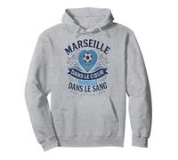 Cadeau Marseillais Maillot Humour Cœur Marseille Foot Sweat à Capuche