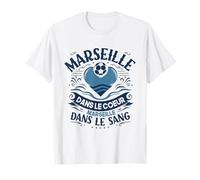 Cadeau Marseillais Maillot Humour Cœur Marseille Foot T-Shirt