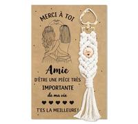 Cadeau Meilleure Amie Anniversaire, Porte-Clés en Enveloppe avec Carte | Cadeau Noël Saint Valentin Unie Amie Copine Amitié, Cadeau de fin d'études Universitaire, Idée Cadeau Amie Femme