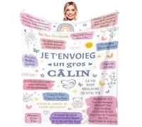 Cadeau Meilleure Amie, Cadeau Anniversaire pour Femme, Personnalisé Plaid Flanelle Couverture Remplie de Bénédictions pour Amie Noel Maman Amie Soeur Fille Mamie Copine Collègue,130x150cm