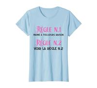 Cadeau Meilleure Mamie Humour Maman Mamie A Toujours Raison T-Shirt, Femme, Bleu Céleste, M