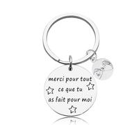 Cadeau Merci Maitresse Porte-Clés pour Homme Femme Idee Cadeau D'anniversaire Maman Papa Meilleure Amie Porte Clef Cadeaux Amis Amitié