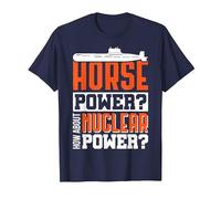 Cadeau Militaire sous-Marin vétéran US Submarine Horsepower T-Shirt, Homme, Bleu Marine, M