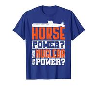 Cadeau Militaire sous-Marin vétéran US Submarine Horsepower T-Shirt, Homme, Bleu Royal, M