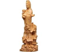 Cadeau Mini Statue Quan Yin Décoration de Bureau à Domicile Statue de Bouddha Féminin Kuan Yin avec Statue de Bébé Déesse de la Miséricorde Guan Yin Jardin Décoration Zen Feng Shui