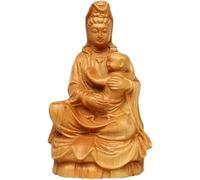 Cadeau Mini Statue Quan Yin Décoration de Bureau à Domicile Statue de Bouddha Féminin Kuan Yin avec Statue de Bébé Déesse de la Miséricorde Guan Yin Jardin Décoration Zen