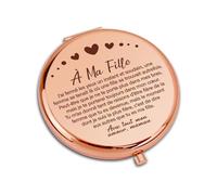 Cadeau Miroir de Poche élégant pour fille, idées de cadeaux pour Anniversaire et Graduation, 18 Ans, Mariage, Noël et Saint Valentin