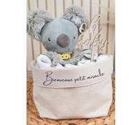 Cadeau Naissance Bébé Fille & Garçon avec Doudou Bébé | Panier à Couches avec Doudou Koala | Accessoires Premium | Made in Germany | 11 Pièces Taille 2