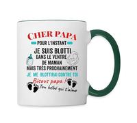 Cadeau Naissance Futur Papa Fête des Pères Enceinte Grossesse Mug Bicolore