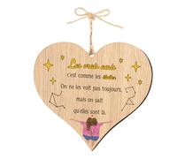 Cadeau Noel Amie Plaque En Bois En Forme De Cœur,Cadeau Anniversaire Amie,Cadeau Meilleure Amie Cadeau Meilleure Amie Femme,Cadeau Amie,Cadeau Amie Femme,Cadeau Pour Une Amie,Cadeau Amitié