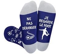 Cadeau Noel Homme Original, Chaussettes Homme 43-46 Fantaisie Humour, Chaussettes Rigolotes Homme Ne Pas Déranger Je Regarde Le Foot Cadeau Anniversaire Fete des Peres pour Papa Adolescents Garçon