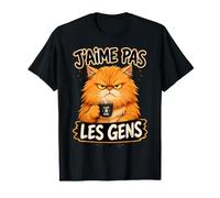 Cadeau Noel Humour J'aime Pas Les Gens pour RALEUR Grincheux T-Shirt