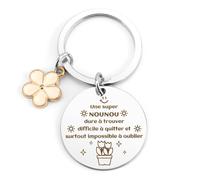 Cadeau Noel Nounou - Porte Clé Original, Idée Pour Fin De Contrat, Fin D'année, Secret Santa