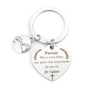 Cadeau Noel Parrain - Porte Clé, Anniversaire, Marraine, Demande, Noël Original, Idée Pour Parrain