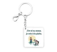 Cadeau Noel - Passions Peche, Cadeau Pecheur Porte Clés en Acrylique pour Pêcheur Cadeaux Pêche Sport Poisson Porte Clés pour Cadeaux D'anniversaire Fete des Peres Fete des Grand Pere Saint Valentin