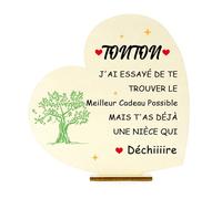 Cadeau Noel Tonton Plaque en Bois Cadeau pour Tonton Cadeau Tonton Cadeau Tonton Anniversaire Idee Cadeau Tonton Original Personnalisée Cadeau Tonton Cadeau Fete des Peres Cadeaux Tonton