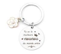 Cadeau Nounou,Cadeau Moins De 10 Euros,Cadeau Pour Nounou,Cadeau Nounou Original,Cadeau Nounou Anniversaire,Cadeau Assistante Maternelle,Cadeau Nounou Noel,Idee Cadeau Nounou,Porte Clé Nounou