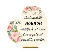 Cadeau Nounou,Cadeau Nounou Fin de Contrat,Merci Nounou,Merci Nounou Cadeau,Idee Cadeau Nounou,Cadeau Noel Nounou,Cadeau pour Nounou,Cadeaux Nounou,Cadeau Nounou Noel,Ornement en Bois