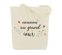Cadeau Nounou,Cadeau Nounou Noel,Cadeau Noel Nounou,Cadeau Pour Nounou,Cadeau Nounou Fin de Contrat,Idee Cadeau Nounou Fin D'année Tote Bag,Cadeau Remerciement Cadeau Pour Une Nounou Anniversaire