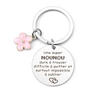 Cadeau Nounou,Cadeau Nounou Noel,Cadeau Nounou Original,Cadeau Noel Nounou,Cadeau pour Nounou,Cadeau pour Nounou Noel,Cadeau NoëL Nounou,Cadeau Nounou Fin D'Année,Porte-Clés Personnalisables