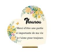 Cadeau Nounou,Cadeau Nounou Original,Cadeau Nounou Fin de Contrat,Merci Nounou,Merci Nounou Cadeau,Idee Cadeau Nounou,Cadeau pour Nounou,Cadeau Nounou Noel,Ornement en Bois