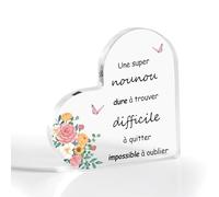 Cadeau Nounou, Cadeau Nounou Original, Décoration Plaque Acrylique Nounou, Cadeau Nounou Fin De Contrat, Merci Nounou, Cadeau Pour Nounou, Idee Cadeau Assistante Maternelle, Cadeau Nounou Anniversaire