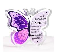 Cadeau Nounou, Cadeau Original Nounou, Cadeau Nounou Fin de Contrat, Merci Nounou, Souvenir pour Nounou - Statuette Papillon