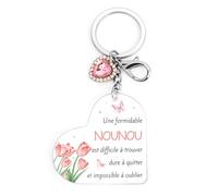Cadeau Nounou Noel Acrylique Porte Clef Cadeau Maitresse D'école Merci Maitresse Atsem Maitre Nounou Professeur Prof Maîtresse Cdeaux Anniversaire Noel Retraite Nouvel an Fin D'année Remerciement