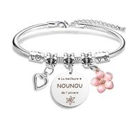 Cadeau Nounou Noel Bracelet Nounou Cadeau Nounou Original Cadeau Nounou Fin de Contrat Merci Nounou Cadeau pour Nounou Cadeau Fin d'année Scolaire Merci Cadeau Assistante Maternelle Cadeau Retraite