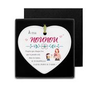 Cadeau Nounou Noel Original -Céramique Plaque Murale Décorative Boîte Nounou Cadeau Merci Nounou Cadeau Retraite Femme Cadeau Nounou Fin de Contrat Cadeau Nounou Fin d'année Cadeau pour Nounou