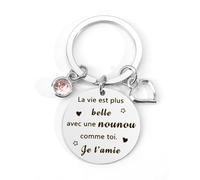 Cadeau Nounou Original - Porte-Clés, Merci, Anniversaire, Meilleure Nounou, Noël, Idée Pour Nourrice, Fin De Contrat