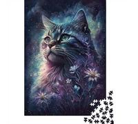 Cadeau Nouvel an : Cosmic Cat Garden-1 Puzzle 1000 Pièces, 38x26cm/1000pcs