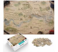Cadeau Nouvel an : London Map Puzzle 1000 Pièces, 1000pcs (40x28cm) | Pour les w nds d'hiver : ce puzzle pour adultes de 1000 pièces convient aux loisirs calmes sans écran.