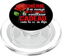 Cadeau Original Chérie Saint Valentin Amour Couple Humour PopSockets PopGrip pour MagSafe