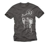 Cadeau Original Papa - Tee Shirt Motoard Homme - Moto Virago XV750 Gris L