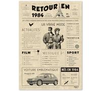 Cadeau Original Retour en 1984 - Idée Cadeau 41 Ans Femme et Homme - Carte Anniversaire 41 ans Femme et Homme - Decoration Anniversaire 41 ans Femme - Carte d’Anniversaire avec Félicitations