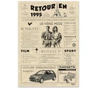 Cadeau Original Retour en 1995 - Idée Cadeau 30 Ans Femme et Homme - Carte Anniversaire 30 ans Femme et Homme - Decoration Anniversaire 30 ans Femme - Carte d’Anniversaire avec Félicitations