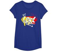 Cadeau Original Supporter Lensois Maillot Foot Lens T-Shirt, Fille, Bleu Royal, S