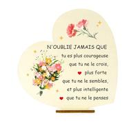 Cadeau Original Utile Plaque en Bois pour Maman, Soeur, Amie, Retraite, Collègue Travail, Enceinte - Idée Anniversaire et Noël