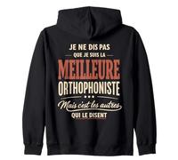 Cadeau Orthophoniste Humour Meilleure Orthophoniste Sweat à Capuche