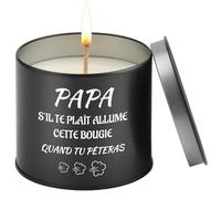 Cadeau Papa, Cadeaux Anniversaire Papa, Cadeau Fete des Peres Bougies Parfumées Dans des Pots en Métal, Cadeaux pour Pere Original, Idée Present Pere Noel