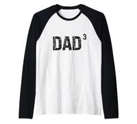Cadeau Papa de Trois Fête des Pères Design Manche Raglan