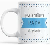 Cadeau Papa Fete des peres Mug Pour le Meilleur Papa du Monde Idée cadeau originale pour Noel Anniversaire Fête des papas